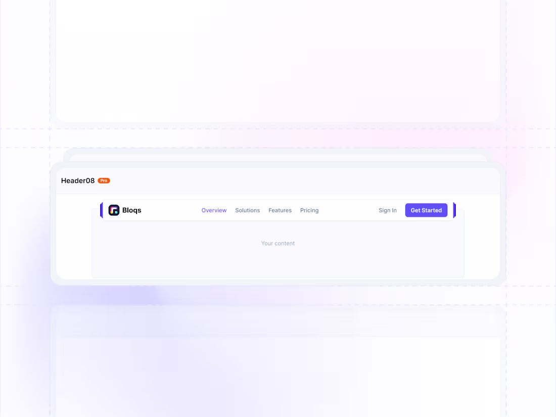 Cover image for Header #08 | getbloqs.com