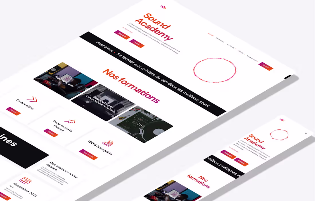Cover image for Webflow - Sound Academy