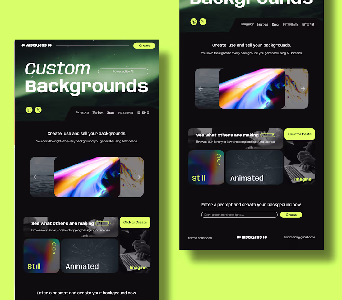Cover image for 💫 🚀 Custom AI Background Generator Website