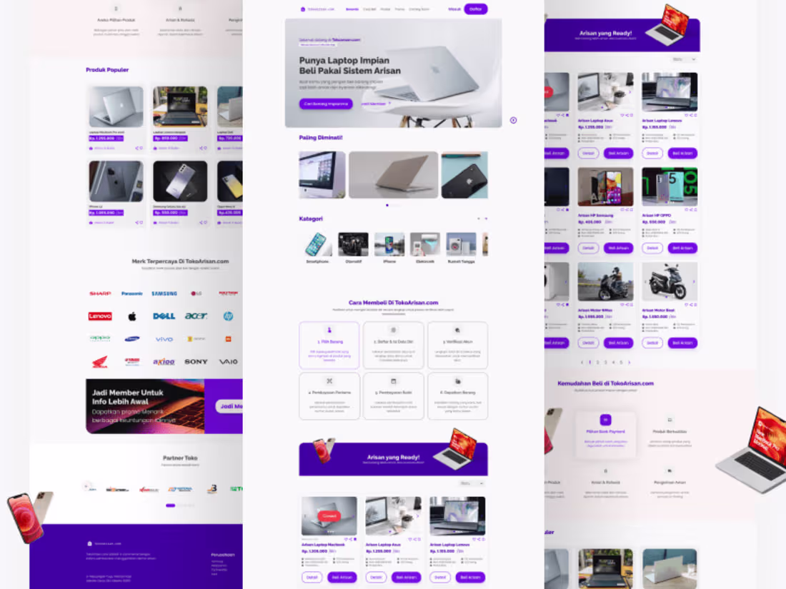 Cover image for Landing Page Tokoarisan - E-commerce Marketplace 