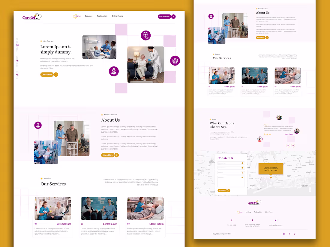 Cover image for Home Care Website Adult Care Website Landing Page