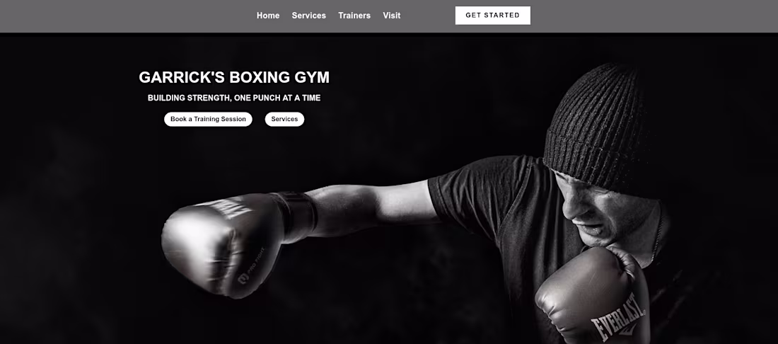Cover image for Boxing Gym Website Concept