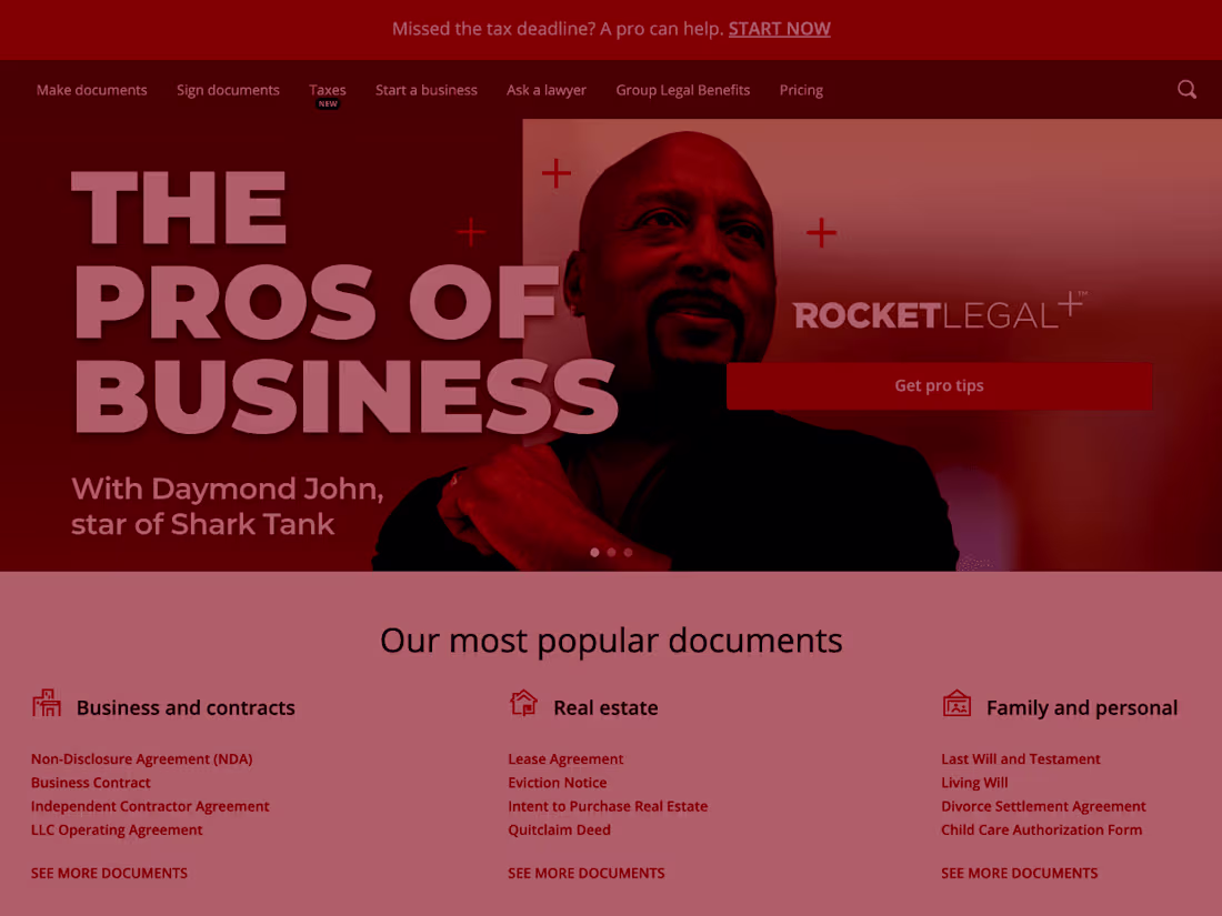 Cover image for Rocket Lawyer Native Mobile App Designer
