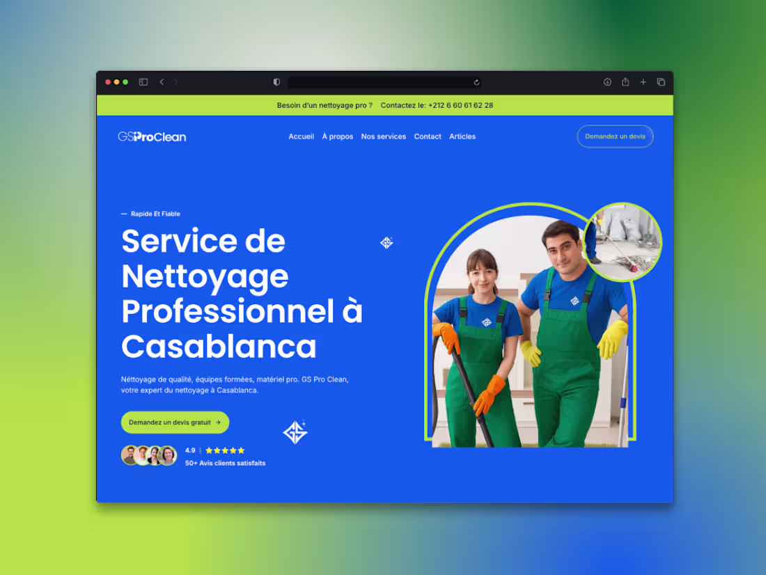 Cover image for GS Pro Clean – Cleaning Services Website Design & Dev