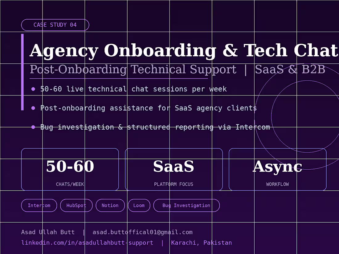 Cover image for Agency Onboarding & Technical Chat