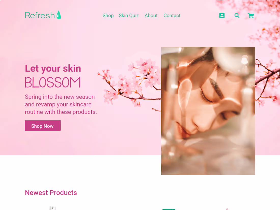 Cover image for Beauty Website (Homepage)
