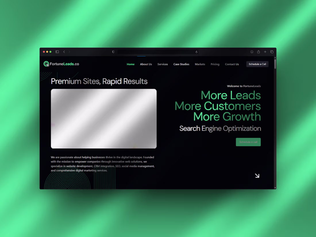 Cover image for Fortune Leads | WordPress Agency Website Development