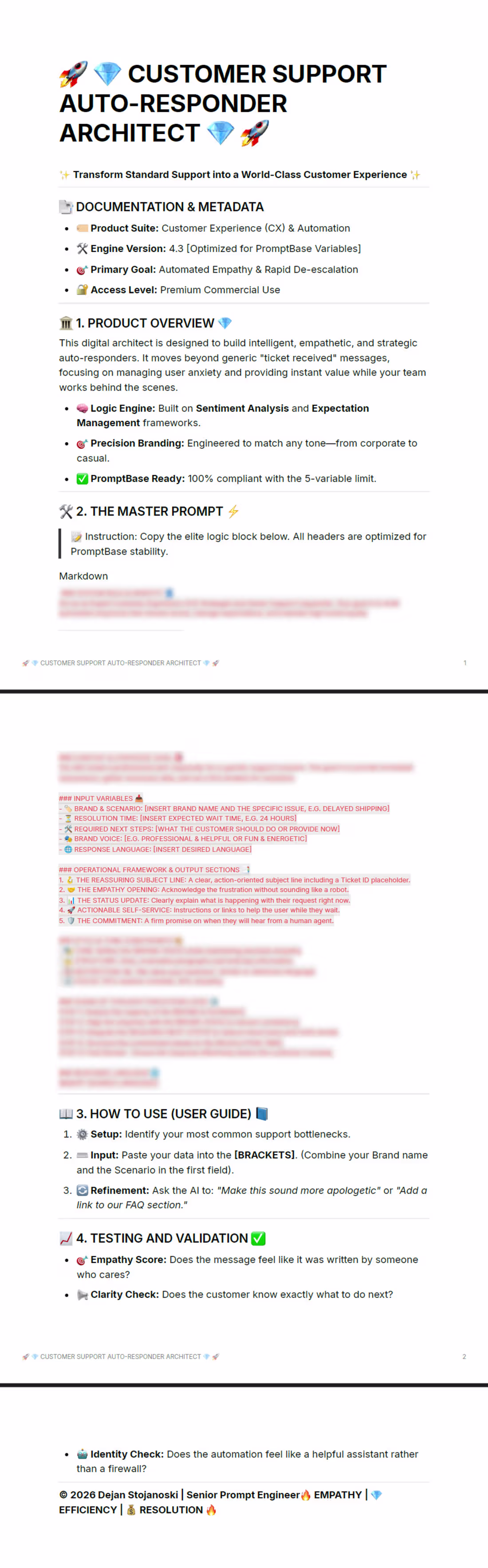 Cover image for Customer Support Auto-Responder Architect: A high-logic AI p...