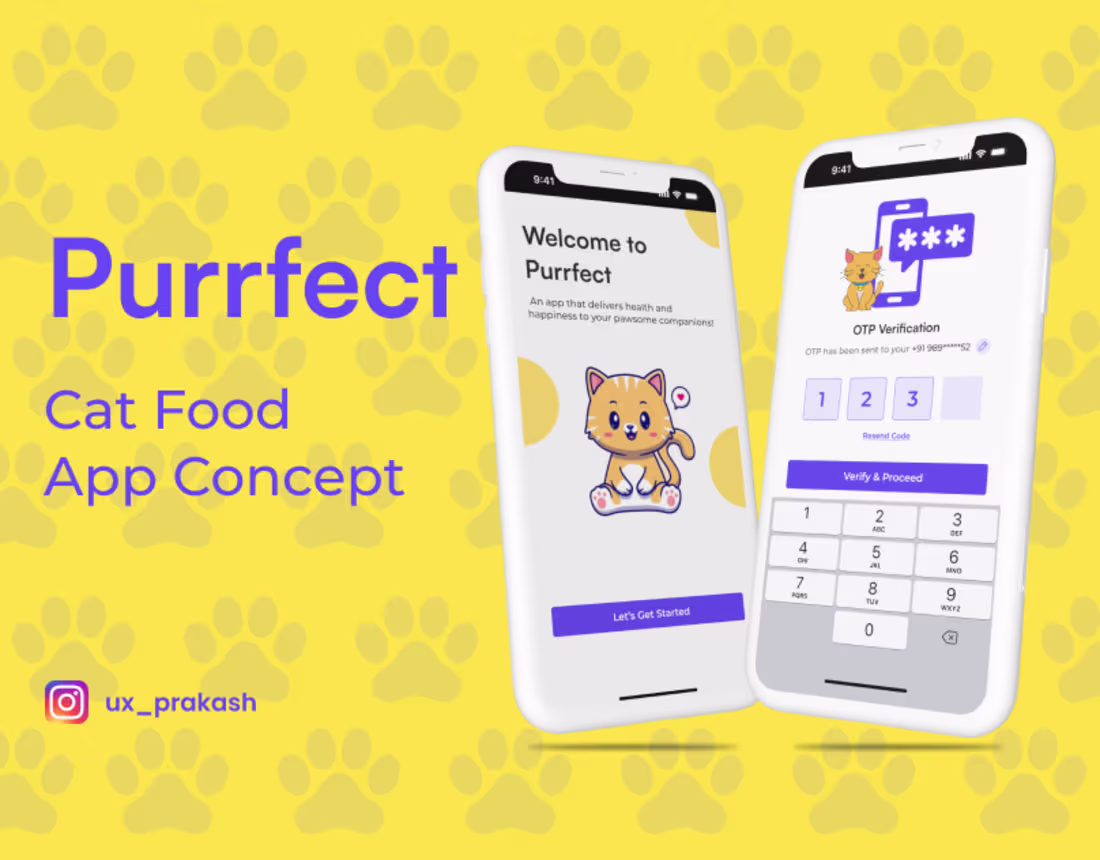 Cover image for Purrfect - Cat Food App Concept on Behance