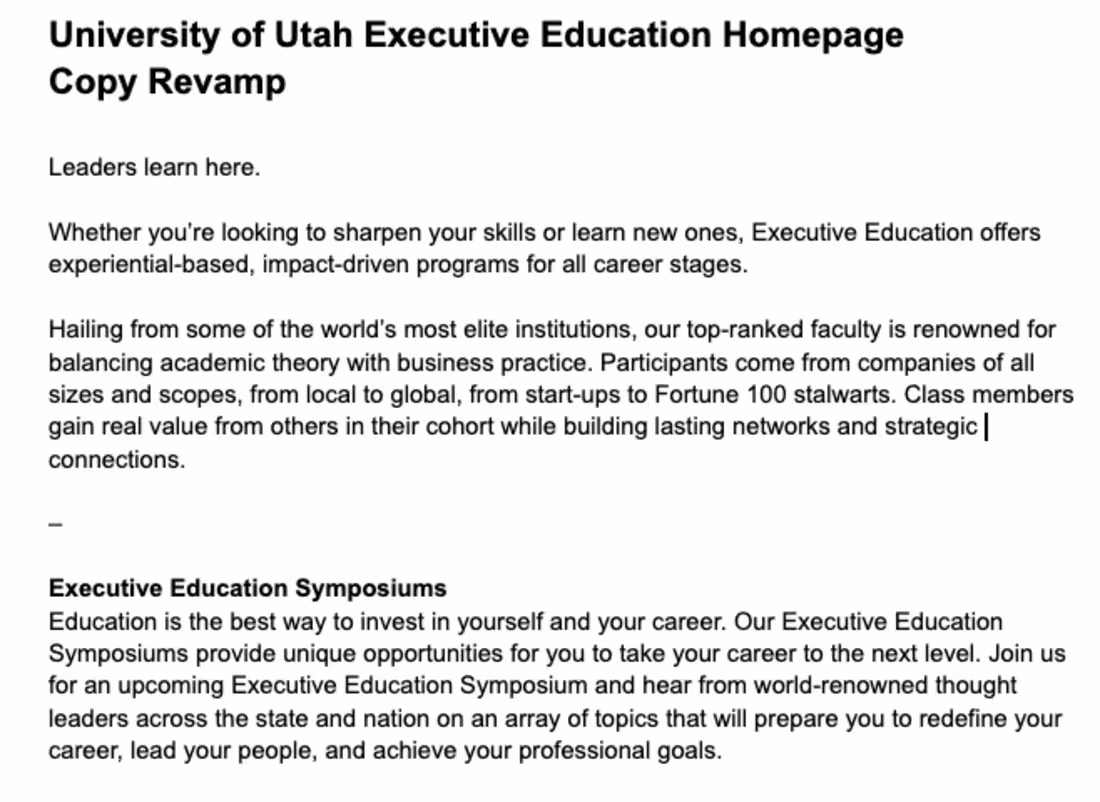 Cover image for The University of Utah Executive