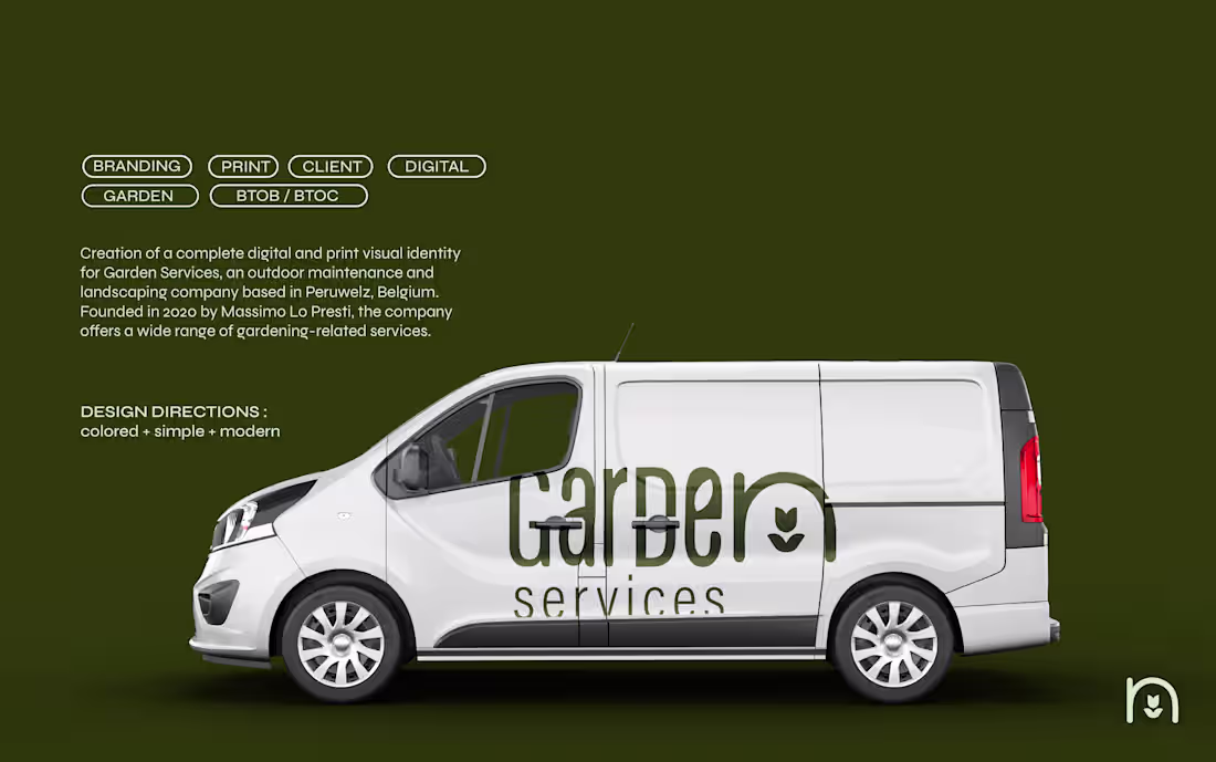 Cover image for GARDEN SERVICES, a multi services garderner - brand identity
