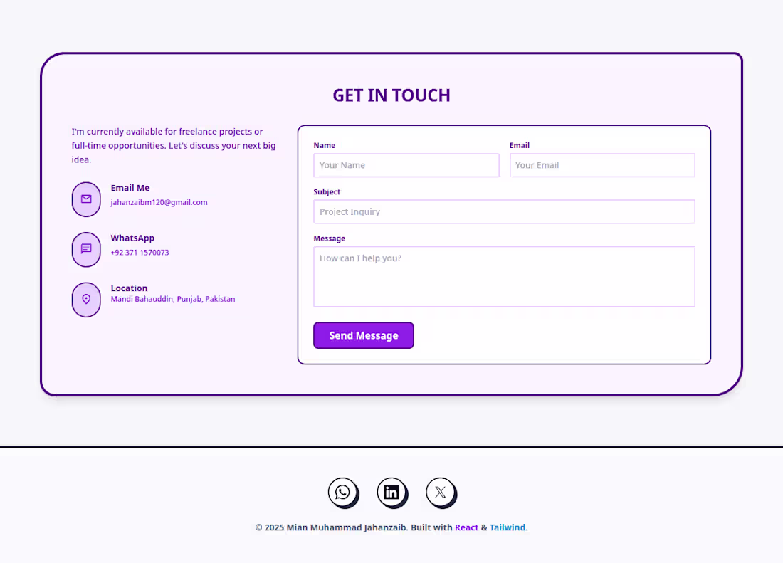 Cover image for Created my personal Portfolio site in MERN stack environment...