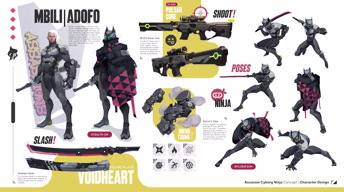 Cover image for Character Design - Assassin Cyborg Ninja