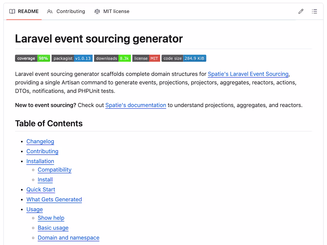 Cover image for Laravel event sourcing generator

Open-source Laravel
