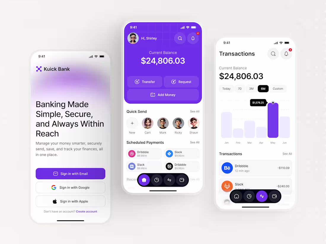 Cover image for Banking should be fast, not stressful. ☕️ For Kuick Bank, I ...