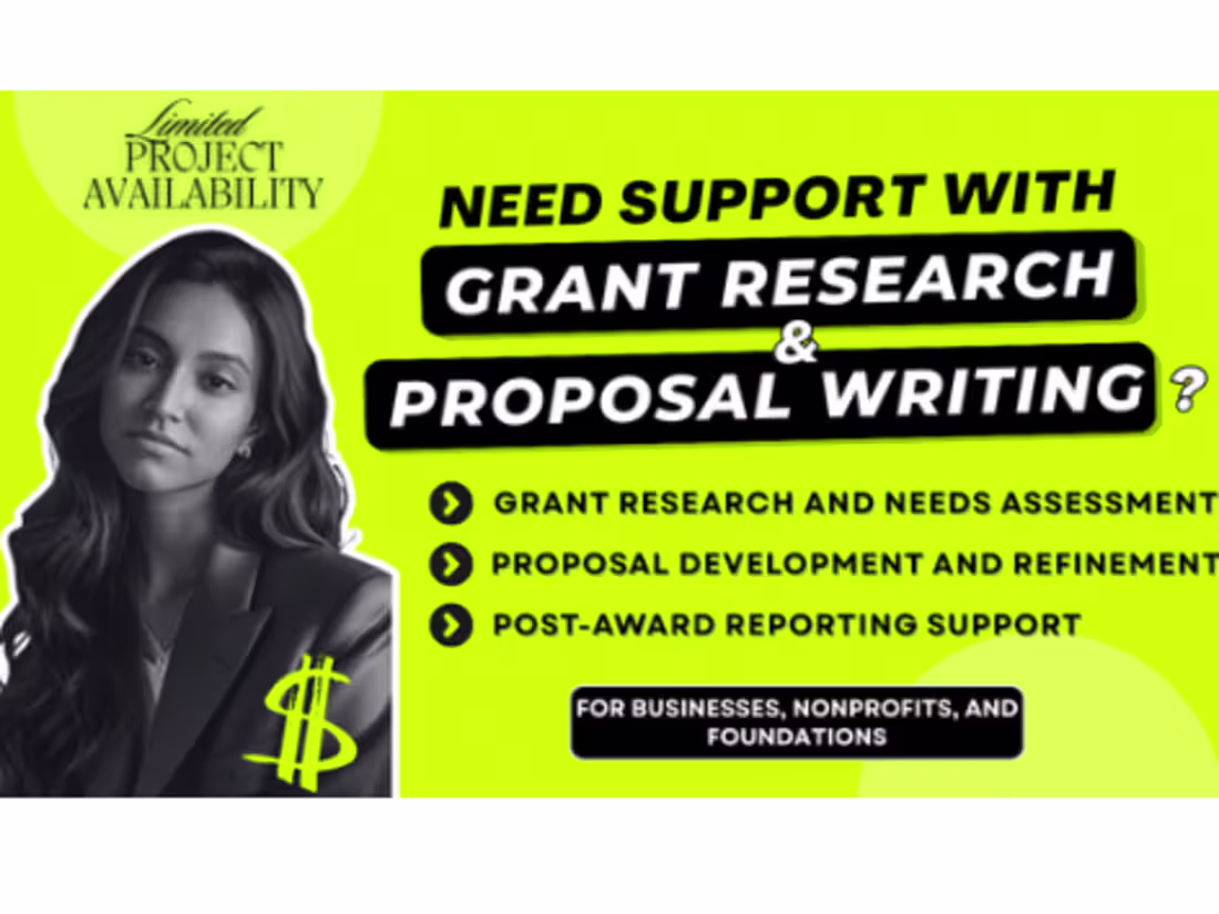 Cover image for Grant research and proposal development