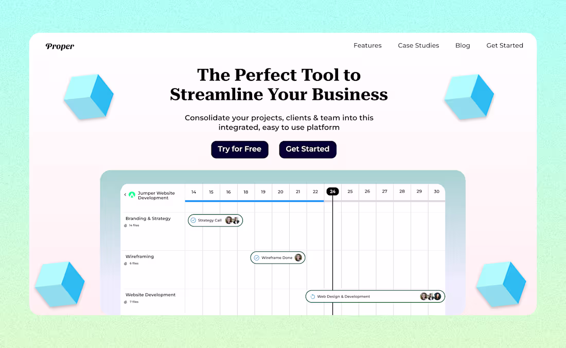 Cover image for High Converting Framer Landing Page for Proper (CRM Software)