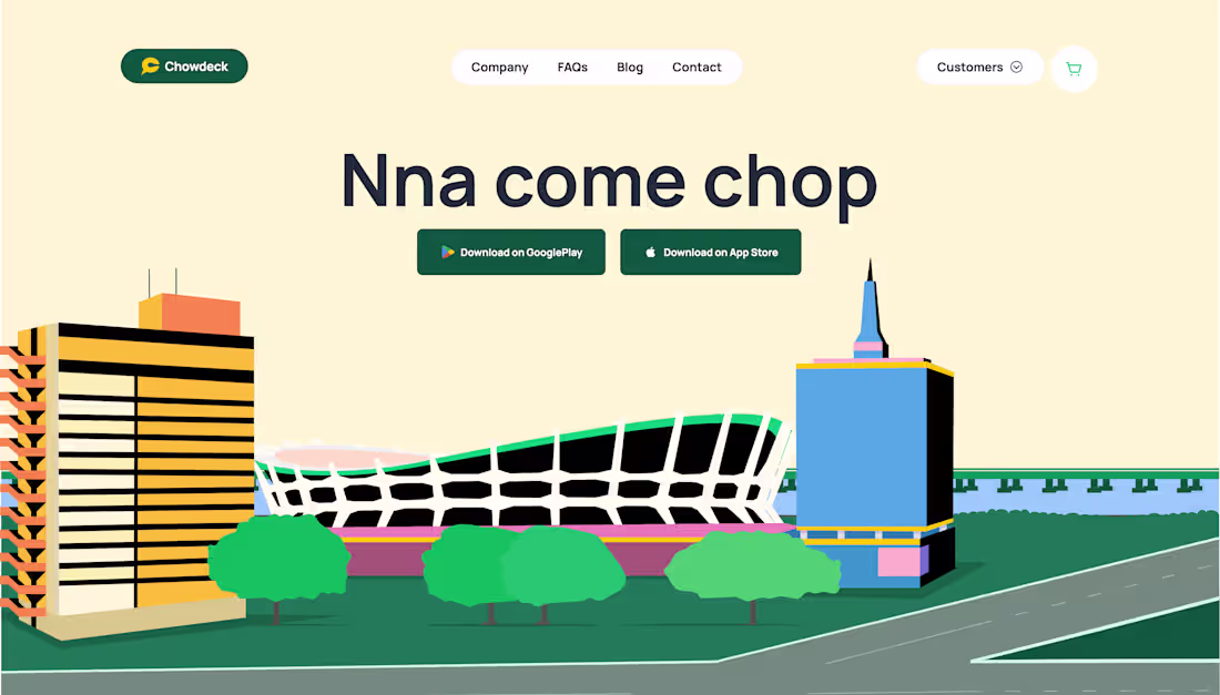 Cover image for Chowdeck Landing Pag