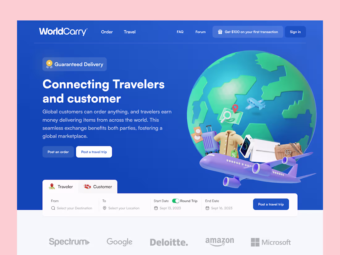 Cover image for Creating modern Website for US Based company - World Carry