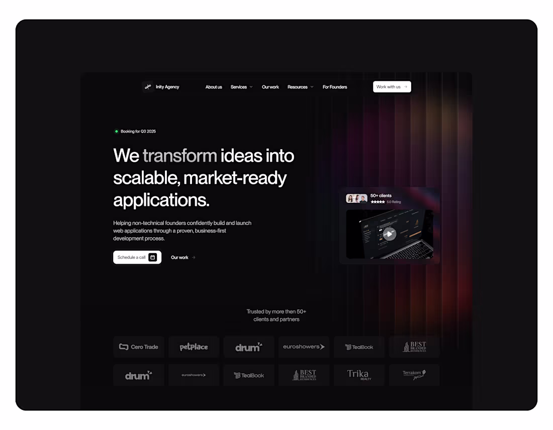 Cover image for Inity Agency - Website Redesign