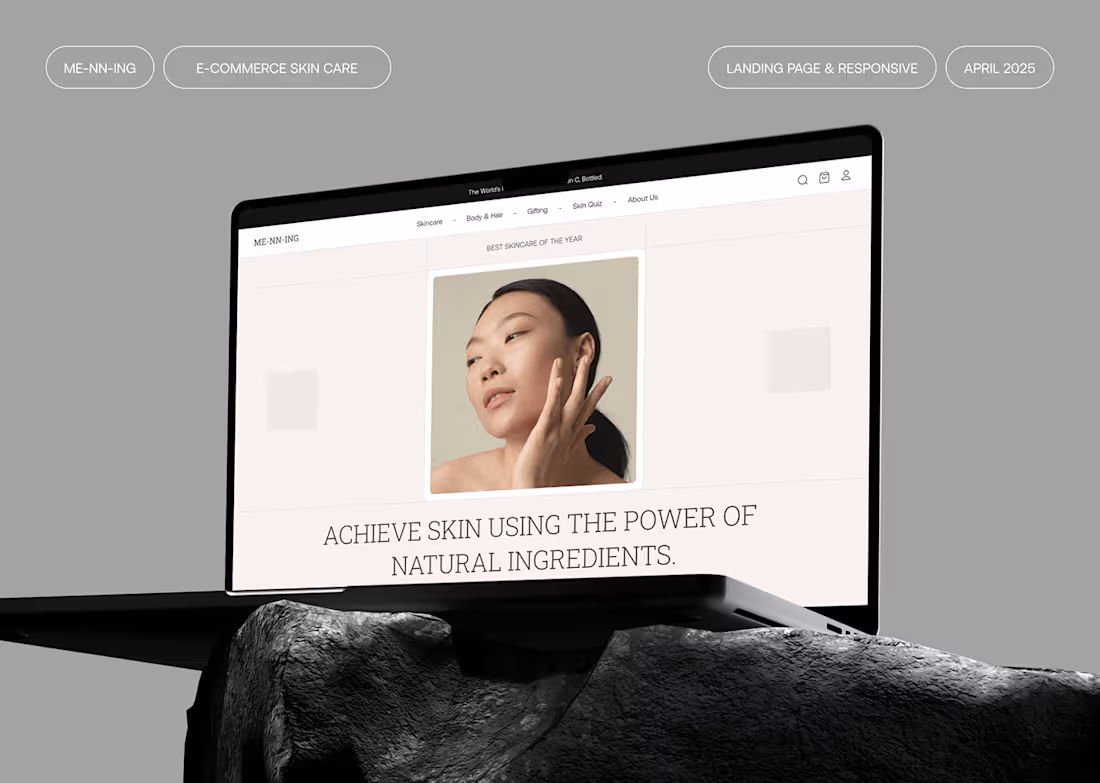 Cover image for ME-NN-ING - Skincare E-commerce Website