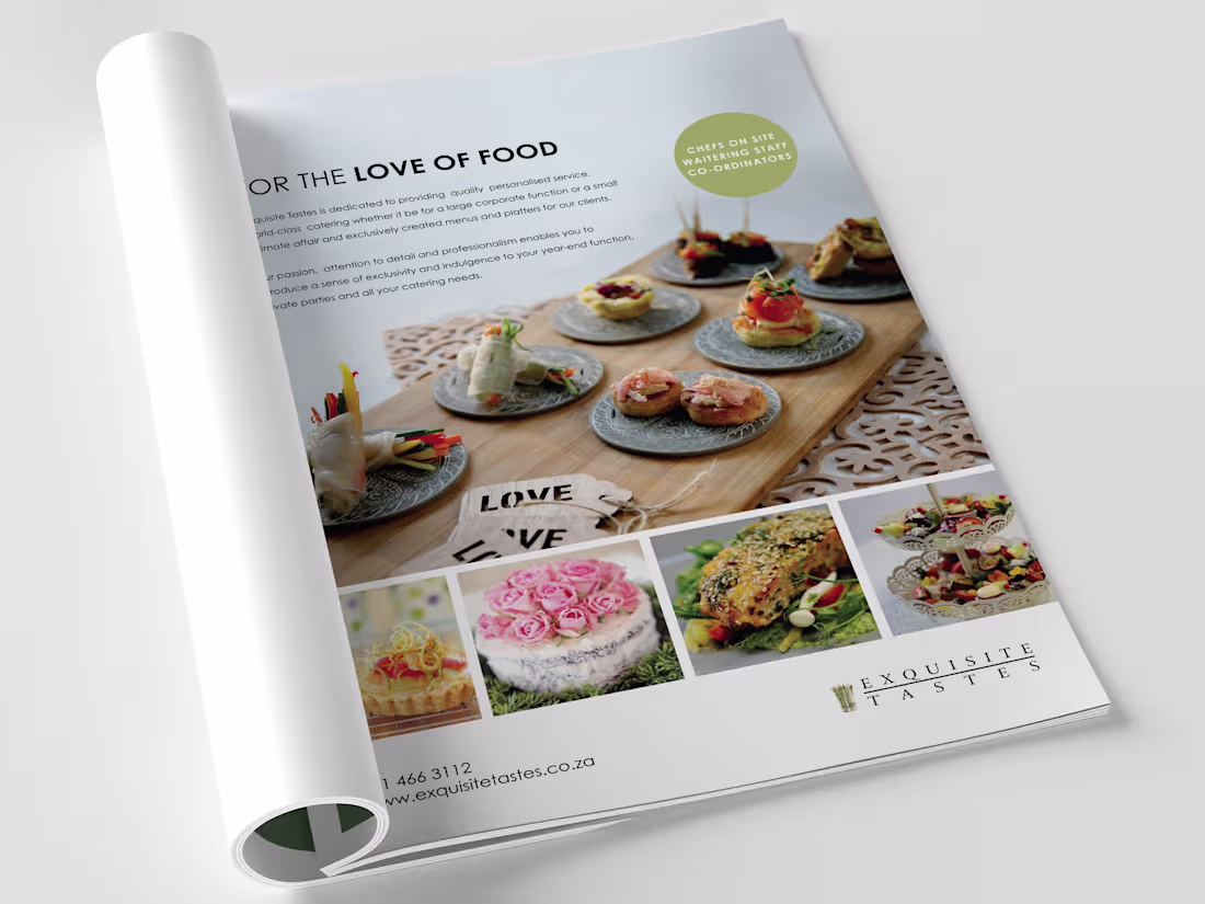 Cover image for Exquisite Tastes Print Advertisement