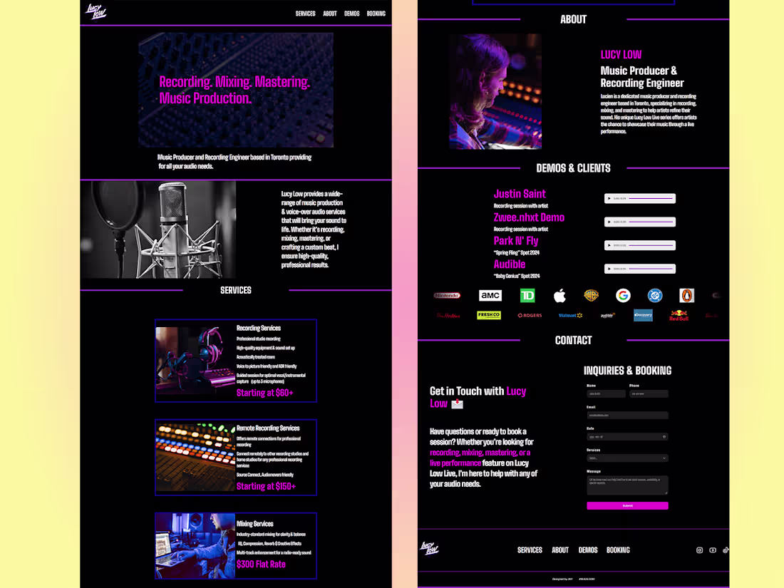 Cover image for LucyLow: A Minimalist Audio Portfolio