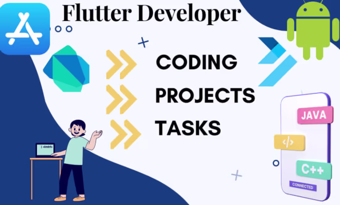 Cover image for I will do unique responsive android and ios apps in flutter