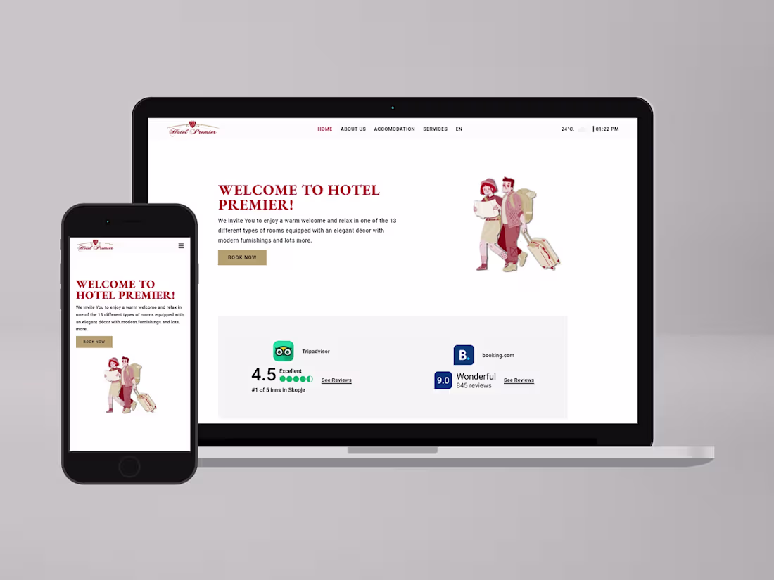 Cover image for HOTEL PREMIER | WEB DESIGN & DEVELOPMENT