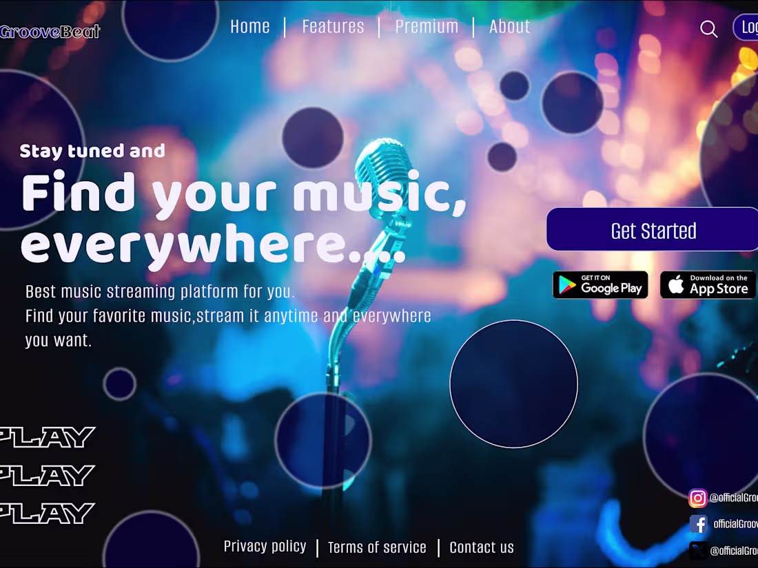 Cover image for Groovebeat Landing Page
