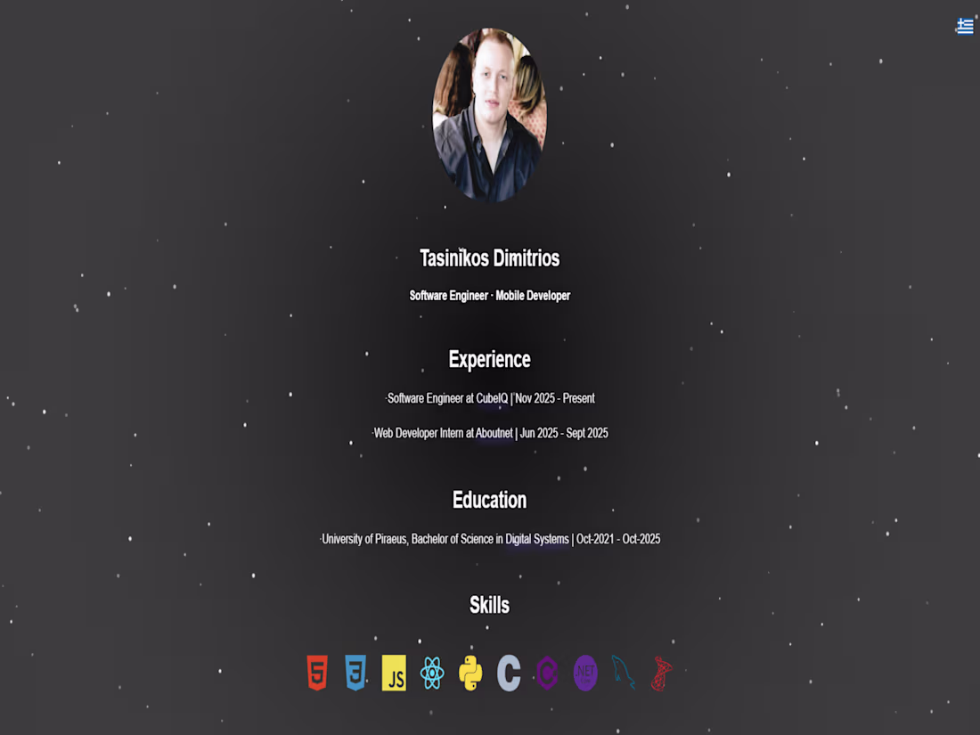Cover image for My personal portfolio, created in
