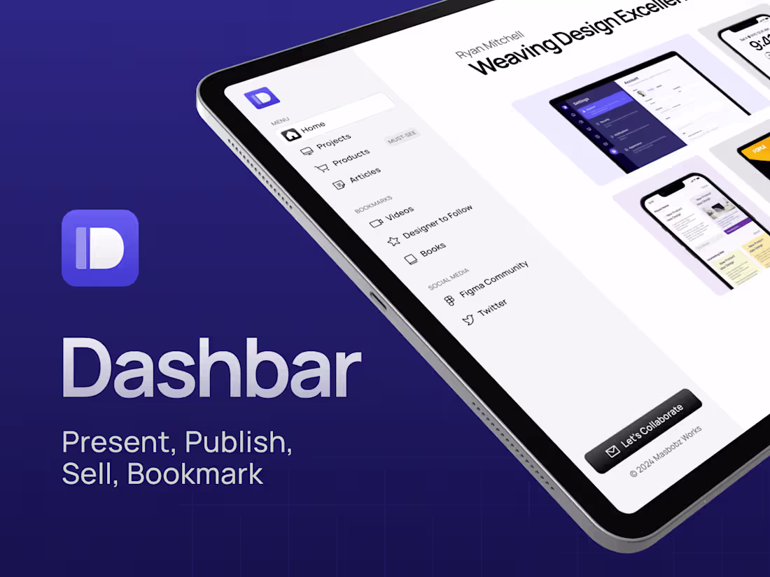Cover image for Dashbar - Framer Personal Site Template