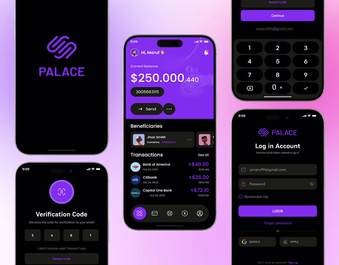 Cover image for PALACE - Mobile App Design For Wallet