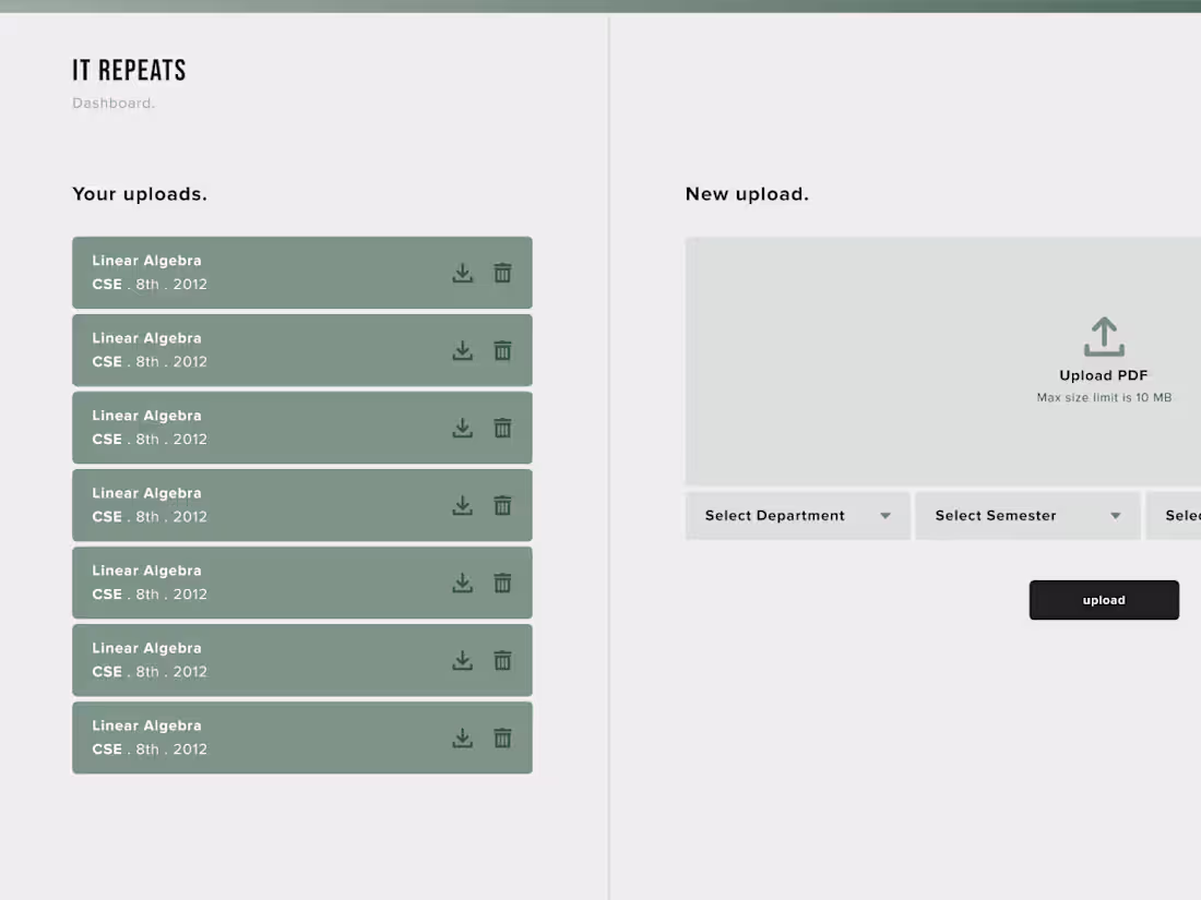 Cover image for IT REPEATS