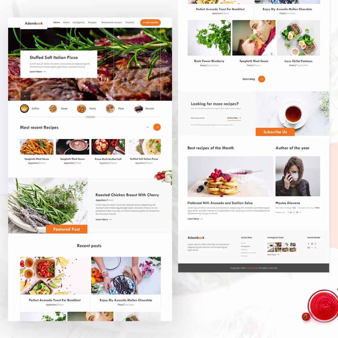 Cover image for Food Blog Template design