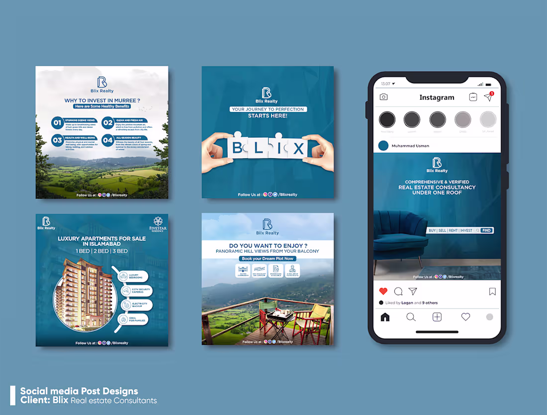 Cover image for Social Media Graphics | Real estate on Behance