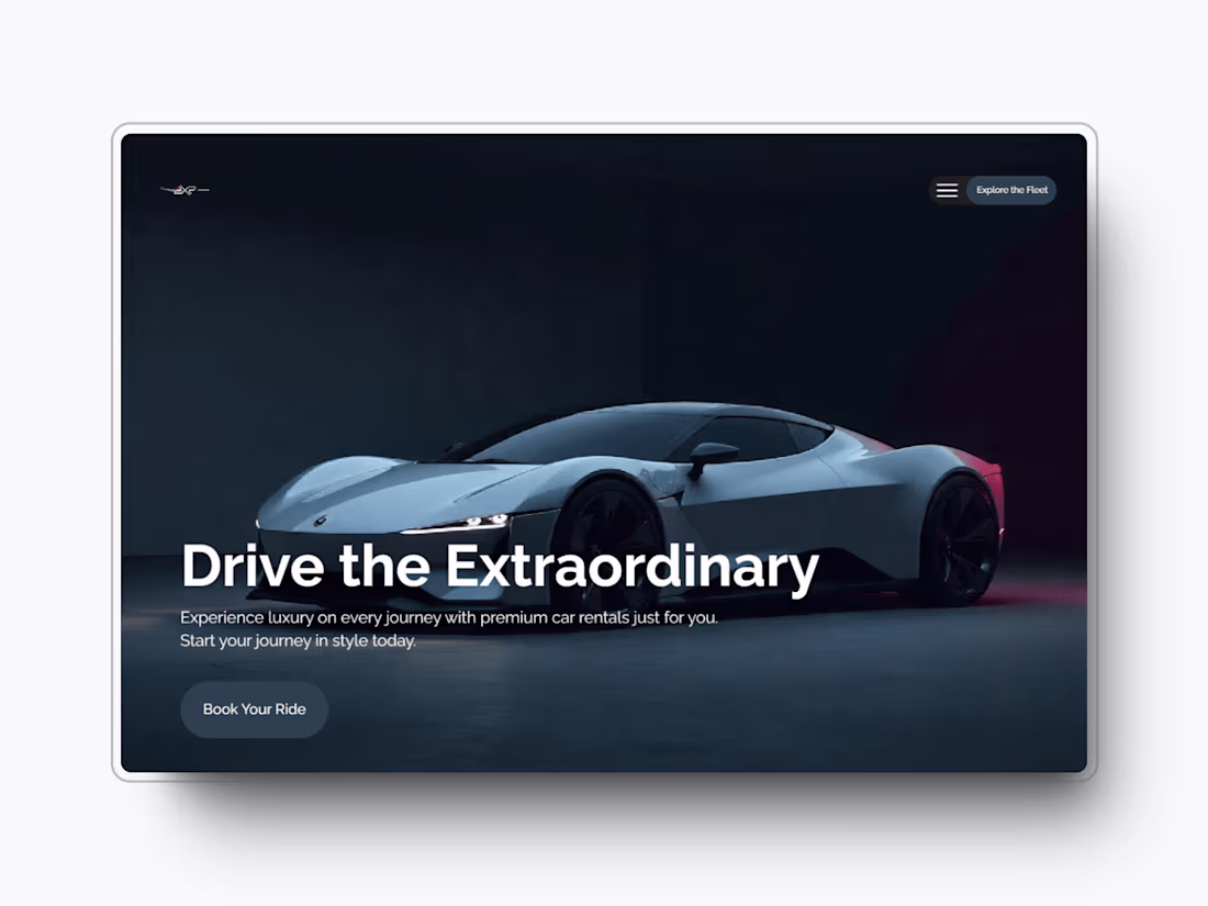 Cover image for VoltVenture: Luxurious Car Rental Website