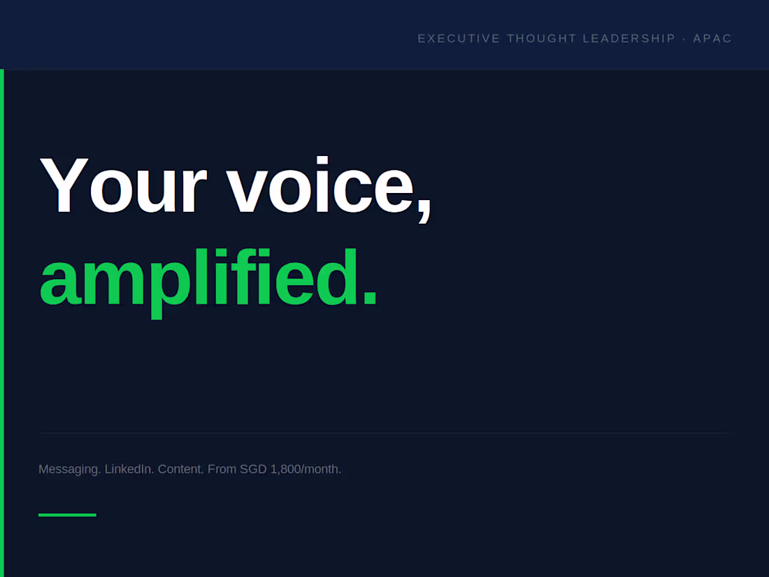 Cover image for Executive Thought Leadership Programme