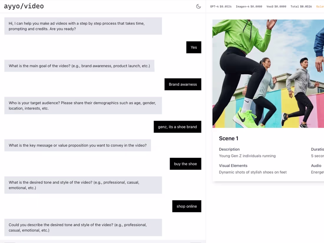 Cover image for Ayyo Video - Develop Script, Scenes and Visuals 