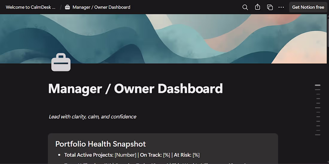Cover image for Manager / Owner Dashboard