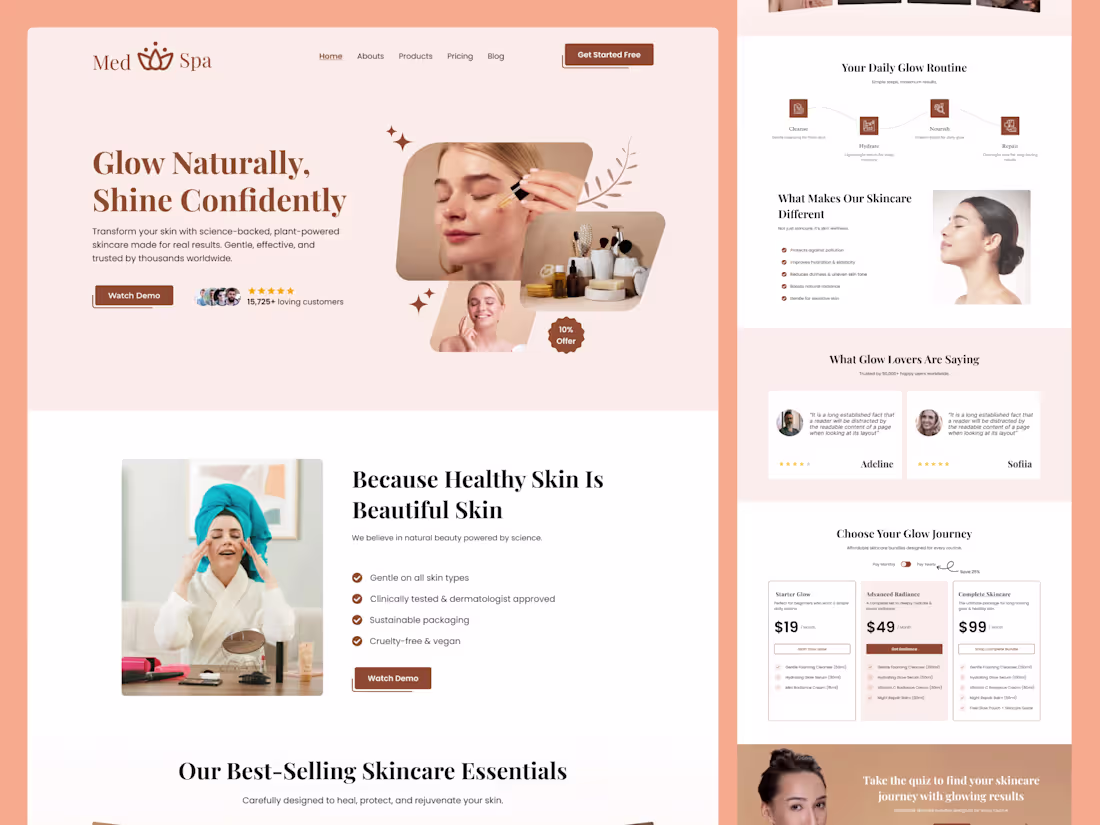 Cover image for Skincare Landing Page Design