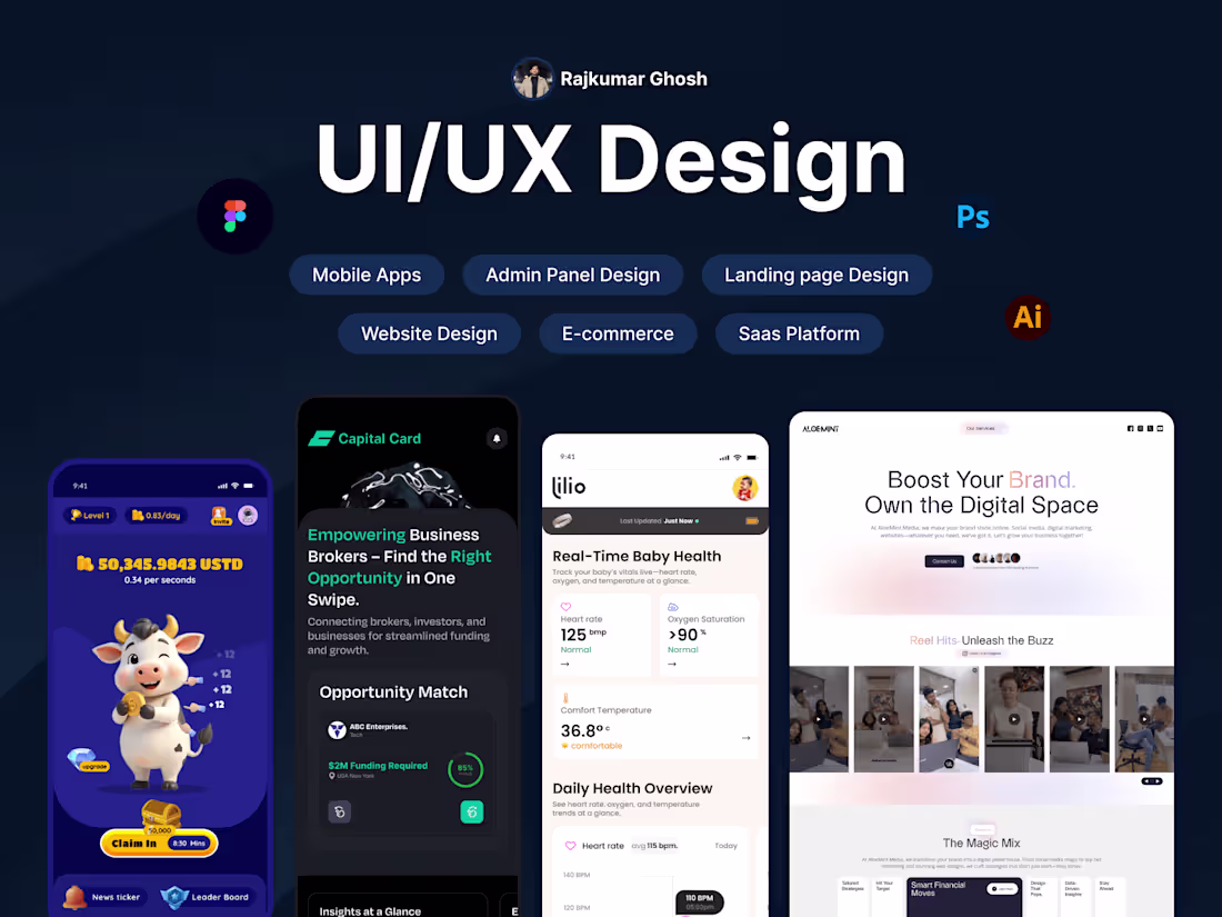 Cover image for Expert UI/UX Designer – Crafting Clean, Modern Mobile Apps
