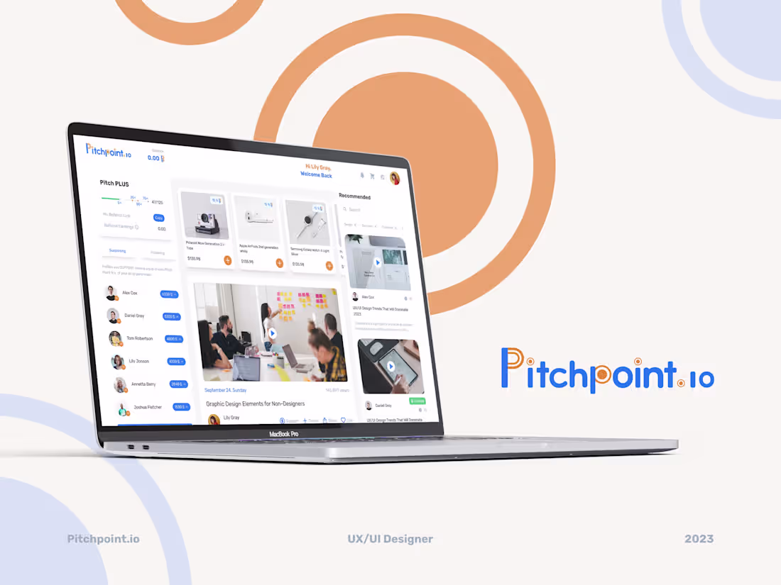 Cover image for PitchPoint.io - Platform UX/UI Design