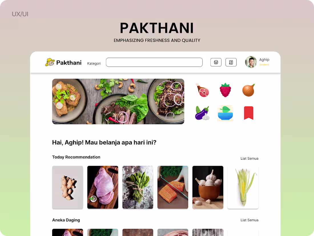 Cover image for UI Design for Website E-commerce Pakthani