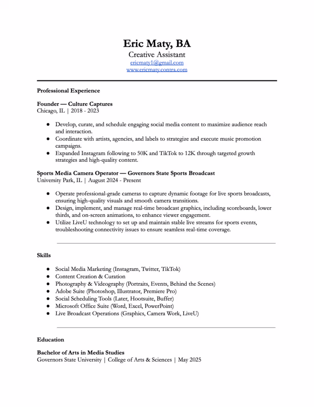 Cover image for Resume