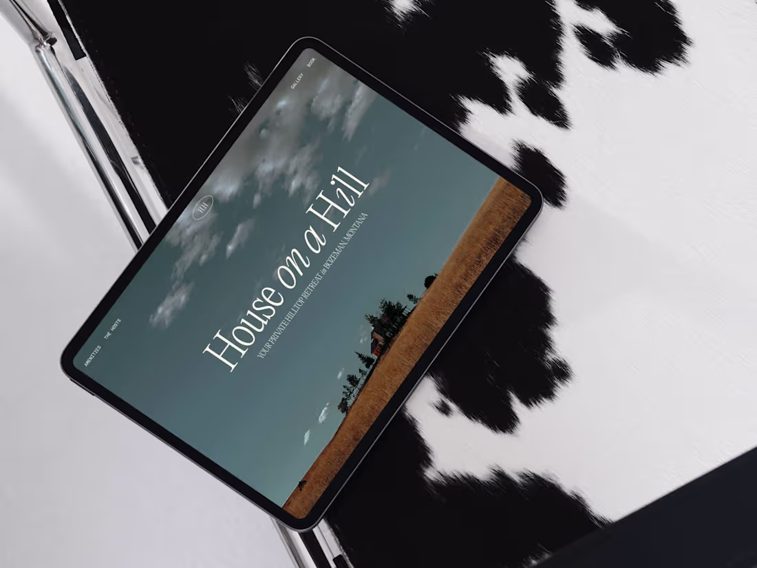 Cover image for House on a Hill, a Vacation Rental Website