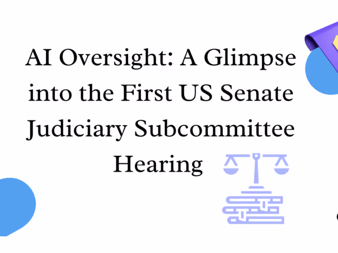 Cover image for Article on US Senate hearing on AI