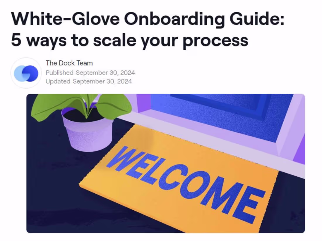 Cover image for White-Glove Onboarding Guide: 5 ways to scale your process