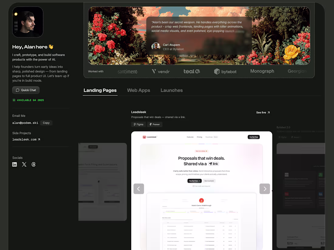 Cover image for Portfolio refresh ✅ Open for part-time projects for 2026, if...