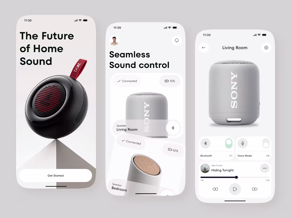 Cover image for Smart Speaker Mobile App UI
